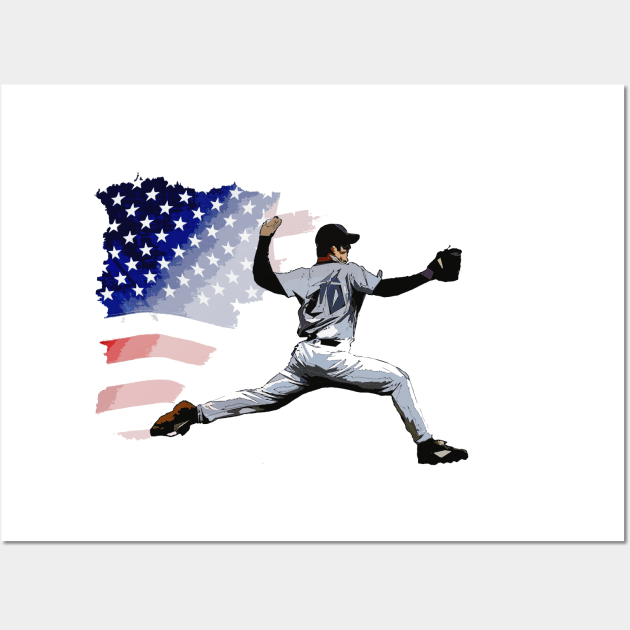 Fastball Pitch - Baseball Pitcher Wall Art by Highseller